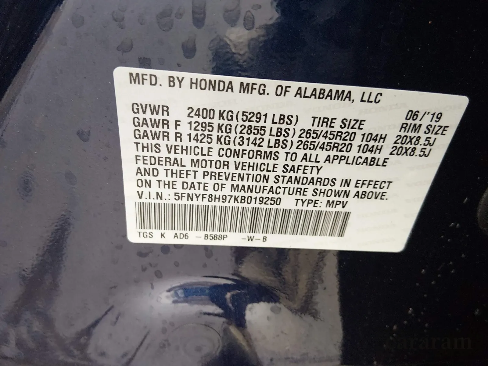 2019 Honda Passport Touring
