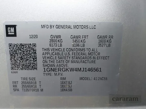 2021 Chevrolet Traverse LT Cloth