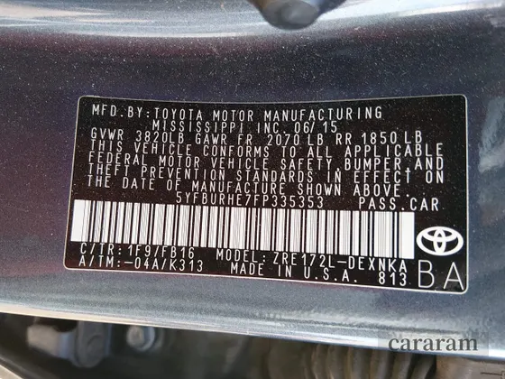 2015 Toyota Corolla L