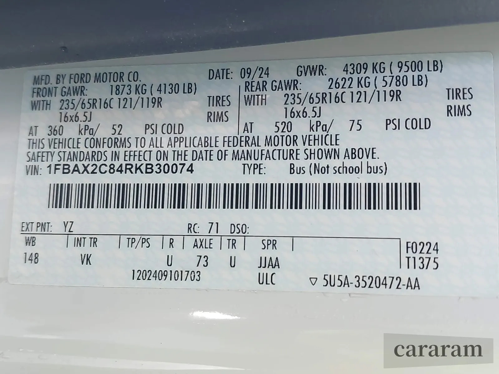 2024 Ford Transit Passenger XL