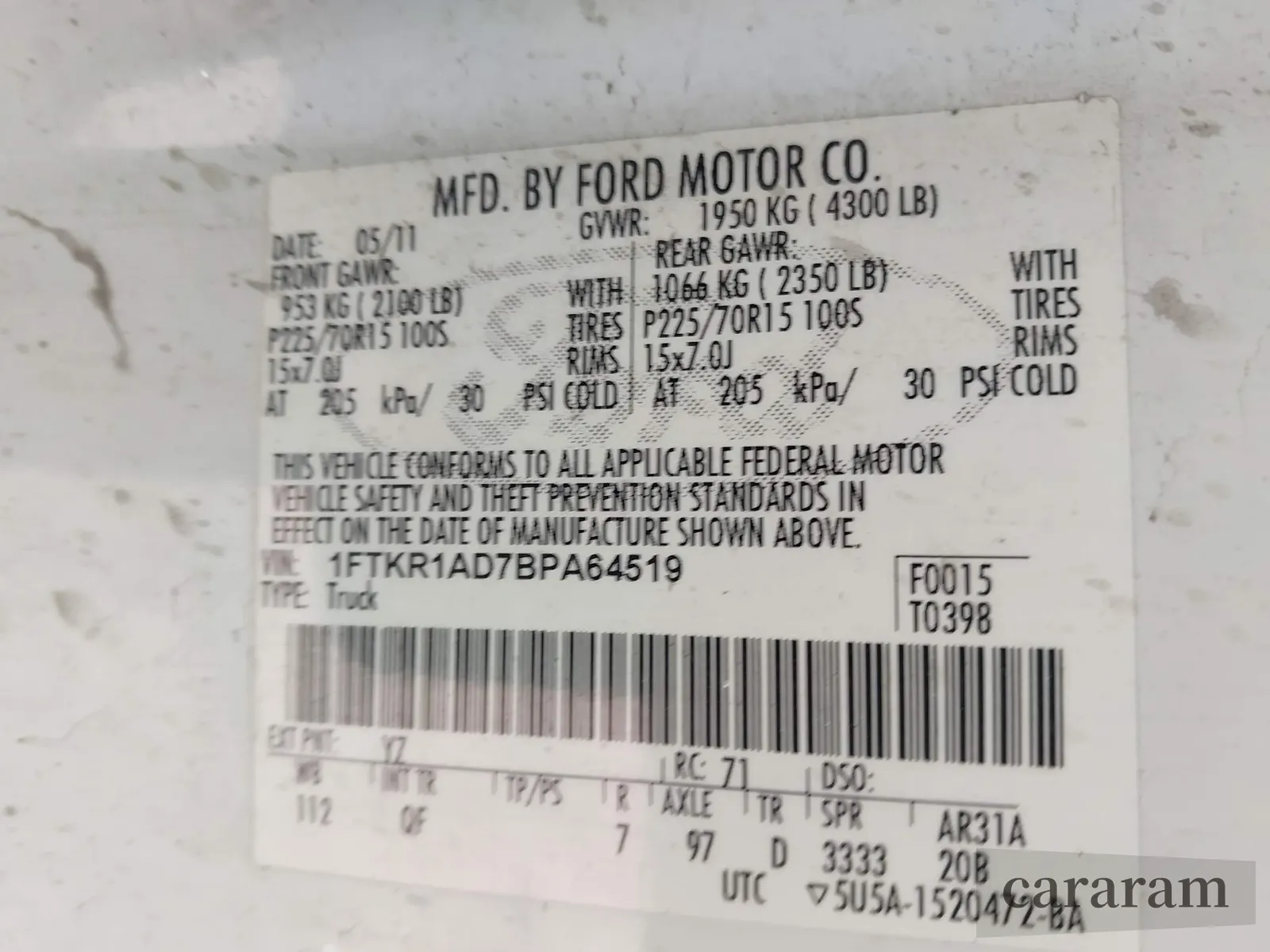 2011 Ford Ranger XL