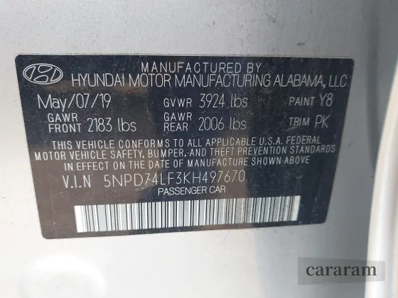 2019 Hyundai Elantra SE