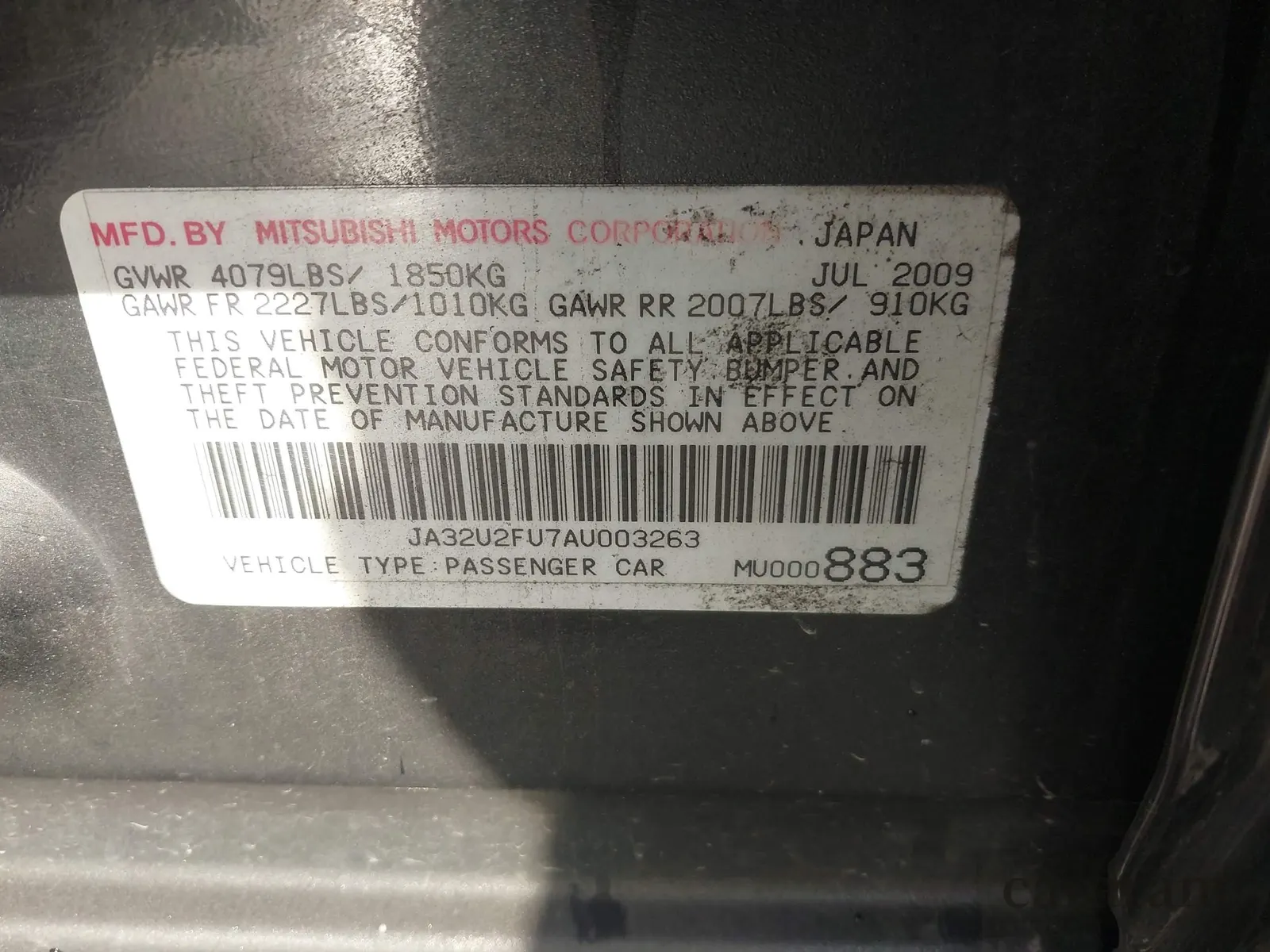 2010 Mitsubishi Lancer ES