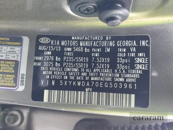 2014 Kia Sorento SX Limited