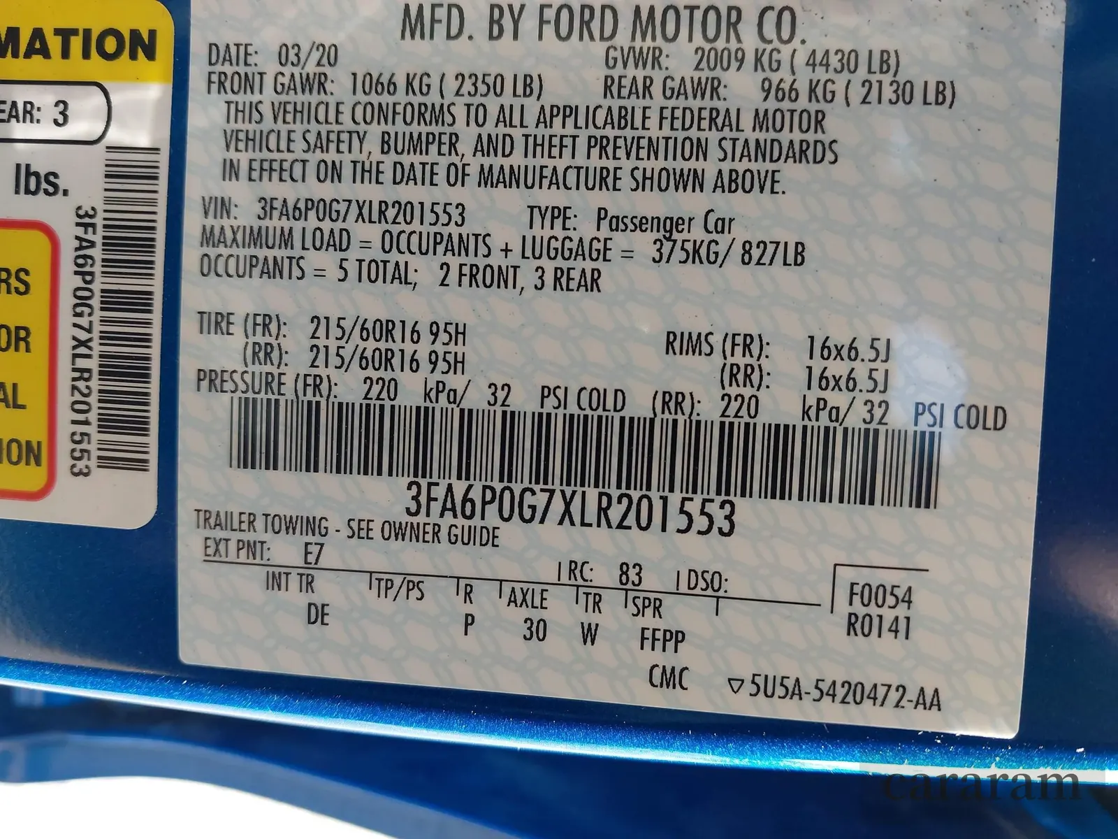2020 Ford Fusion S