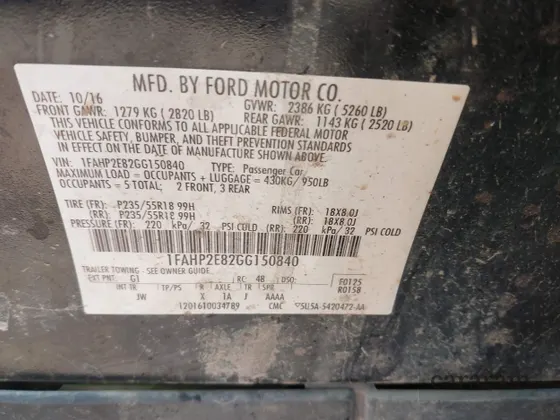2016 Ford Taurus SEL