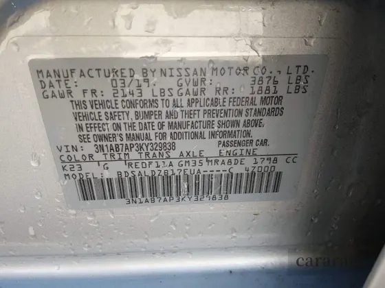 2019 Nissan Sentra SV
