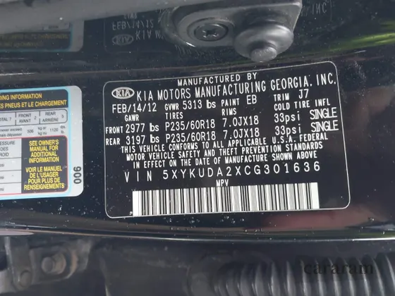 2012 Kia Sorento EX