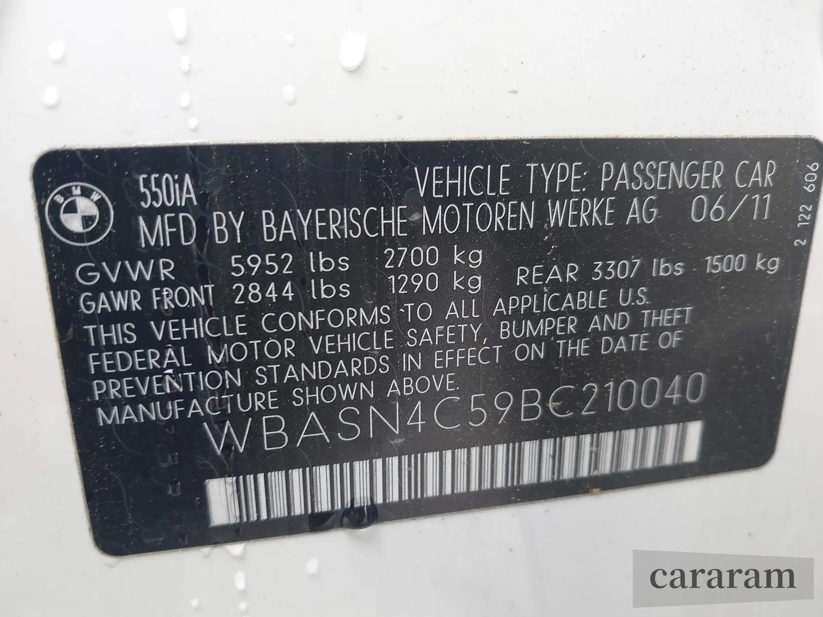 2011 BMW 5 Series 550i Gran Turismo