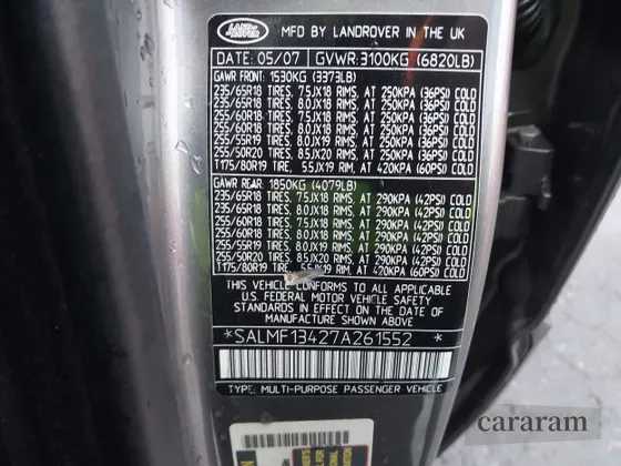 2007 Land Rover Range Rover SC