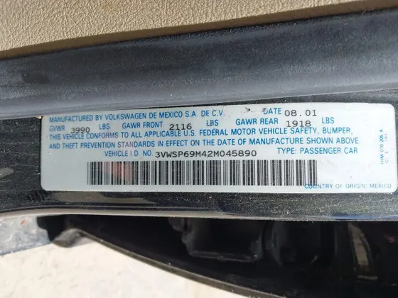 2002 Volkswagen Jetta GLS