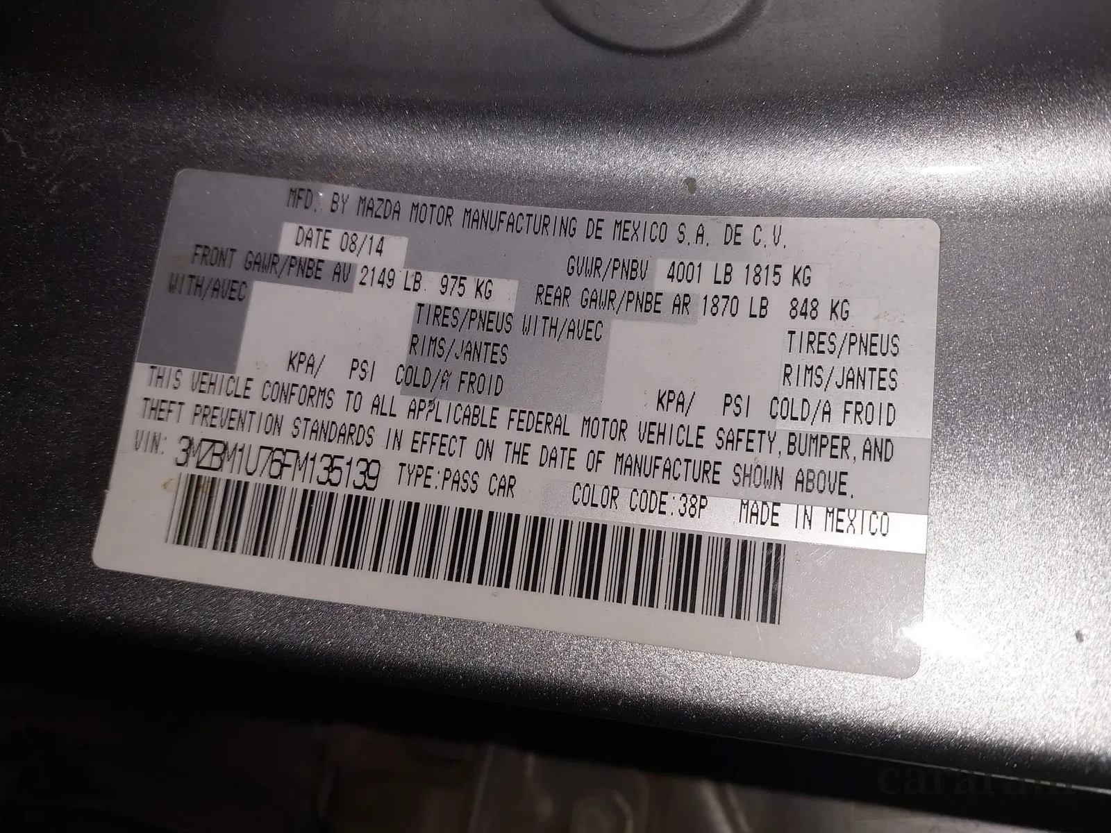 2015 Mazda 3 i Sport