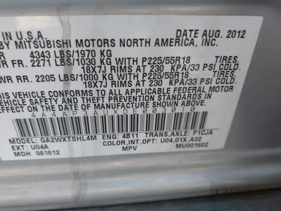 2013 Mitsubishi Outlander ES