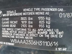1987 BMW 3 Series 325is