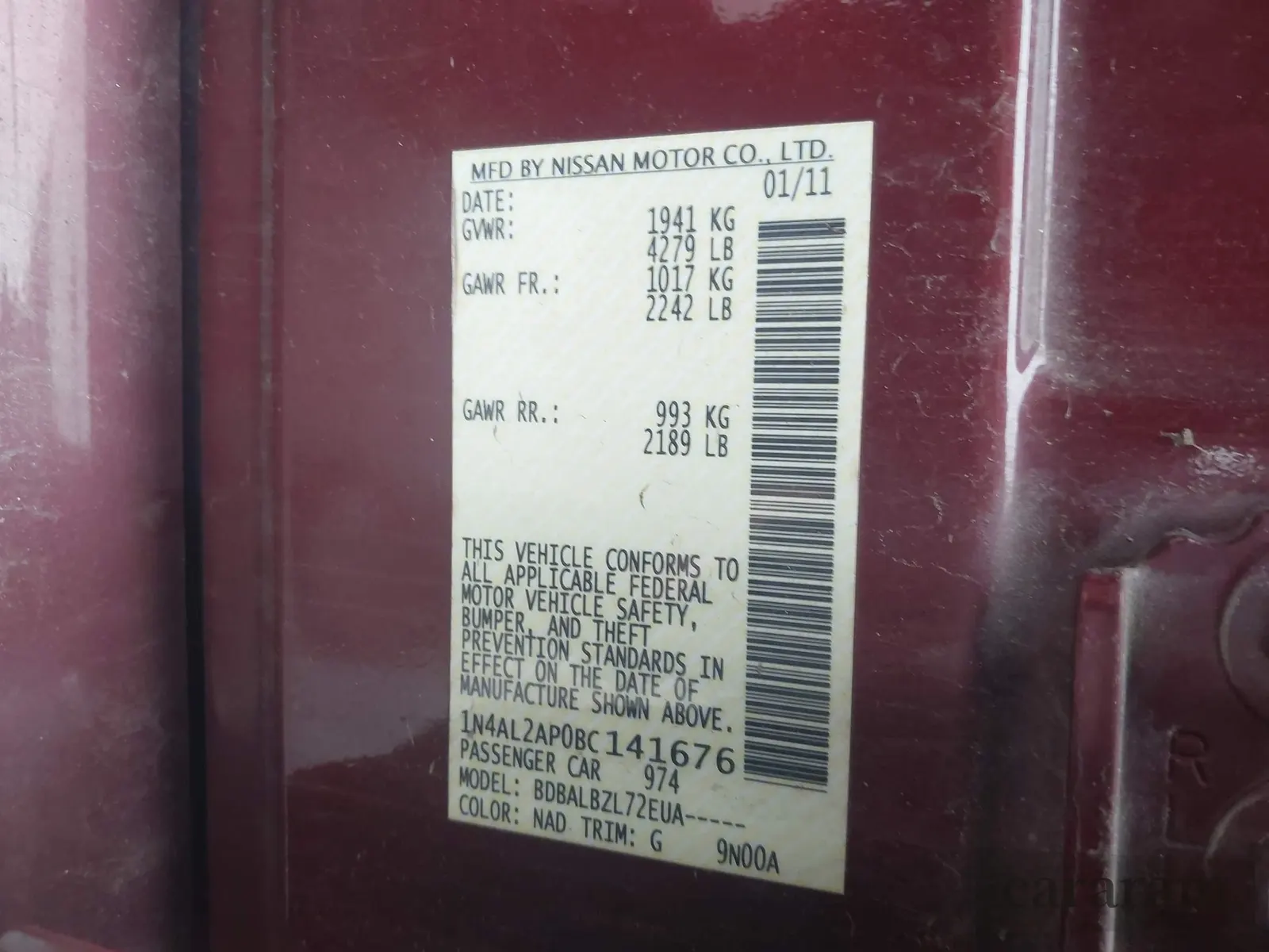 2011 Nissan Altima S