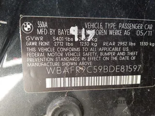 2011 BMW 5 Series 550i