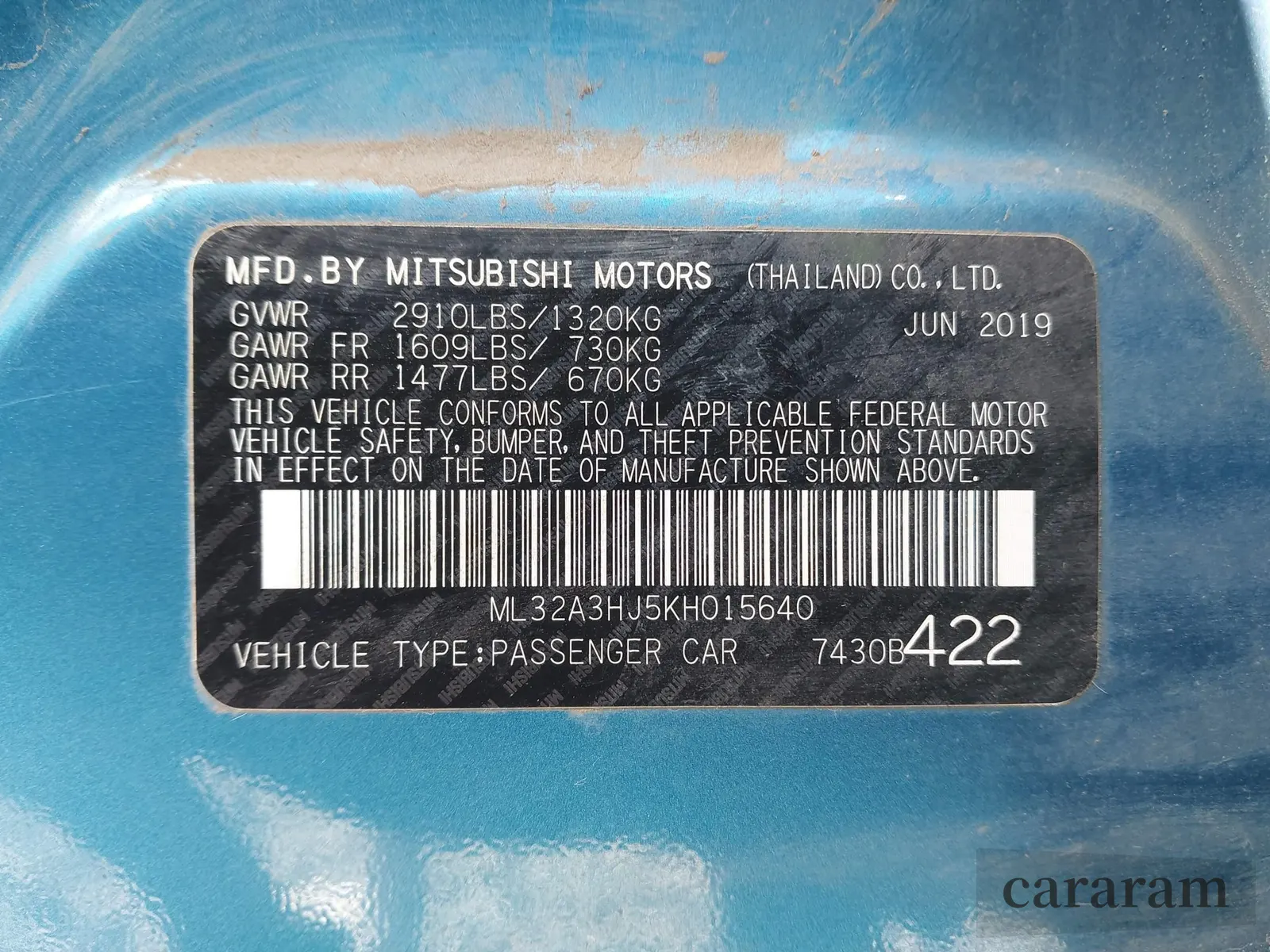 2019 Mitsubishi Mirage ES
