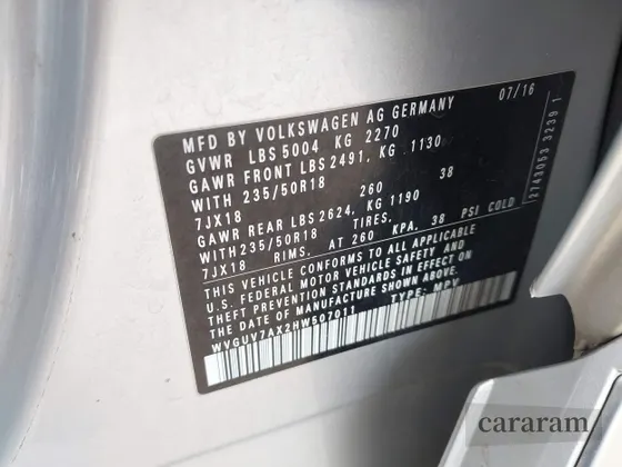 2017 Volkswagen Tiguan Sport