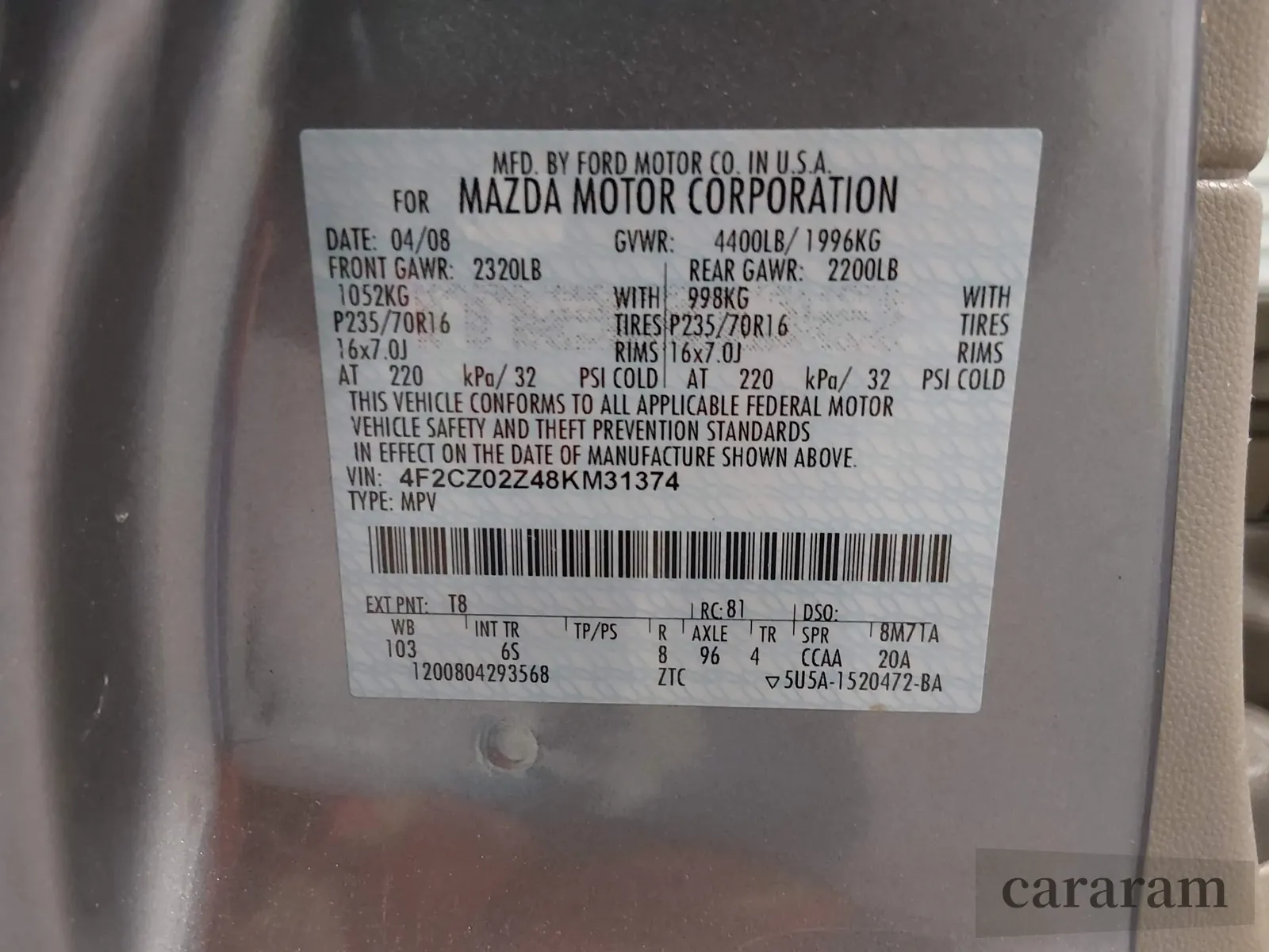 2008 Mazda Tribute Sport