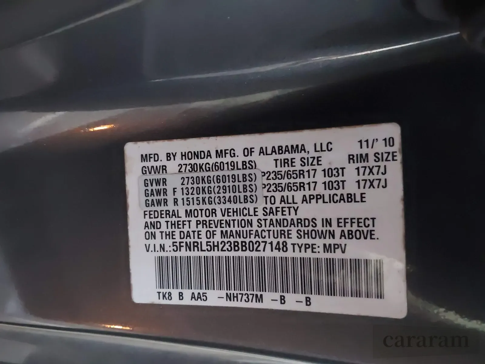 2011 Honda Odyssey LX
