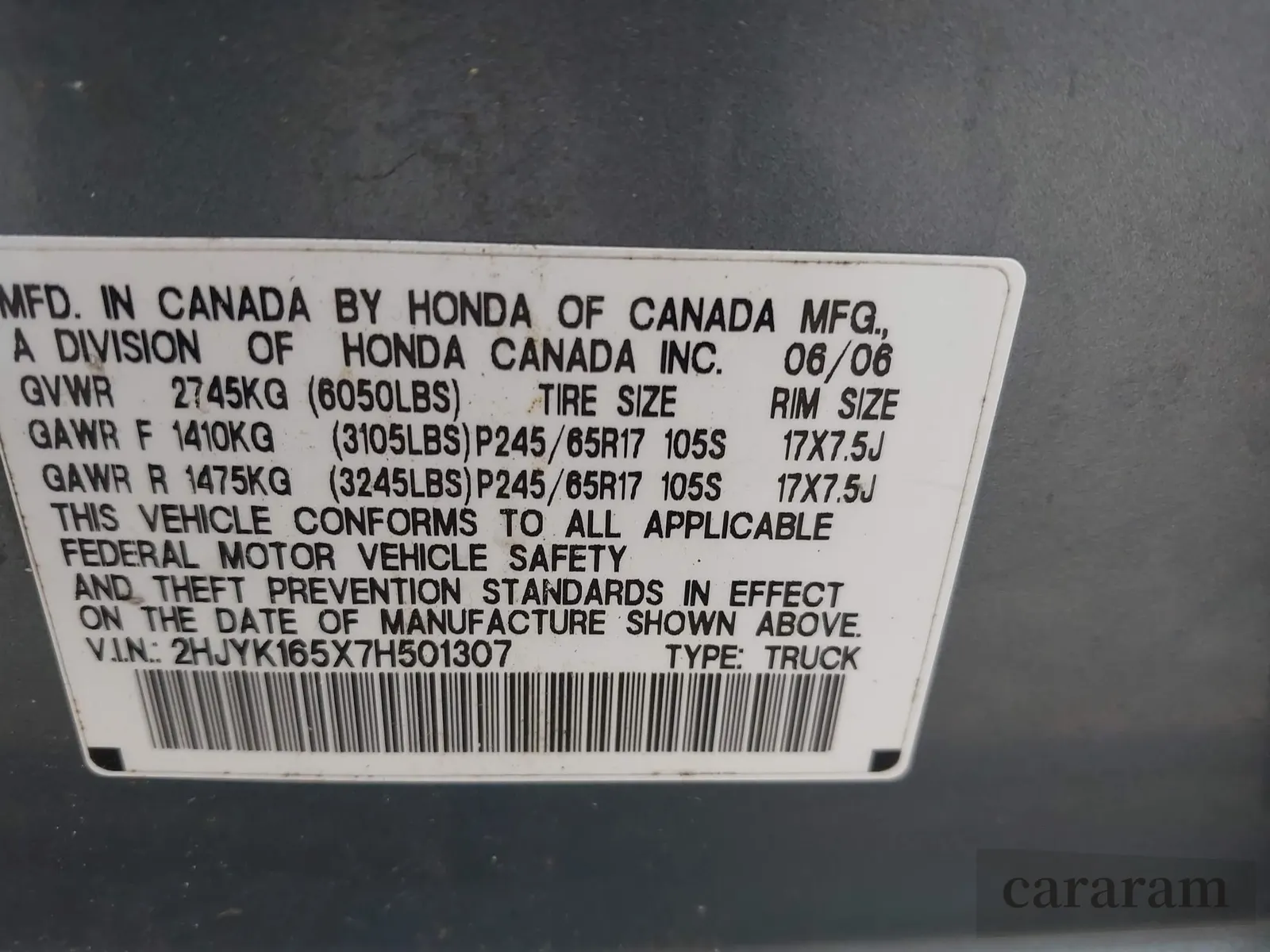 2007 Honda Ridgeline RTL