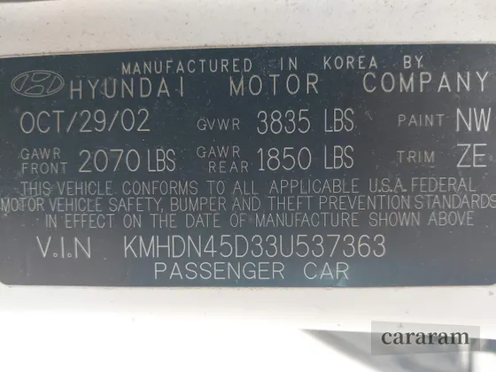 2003 Hyundai Elantra GLS