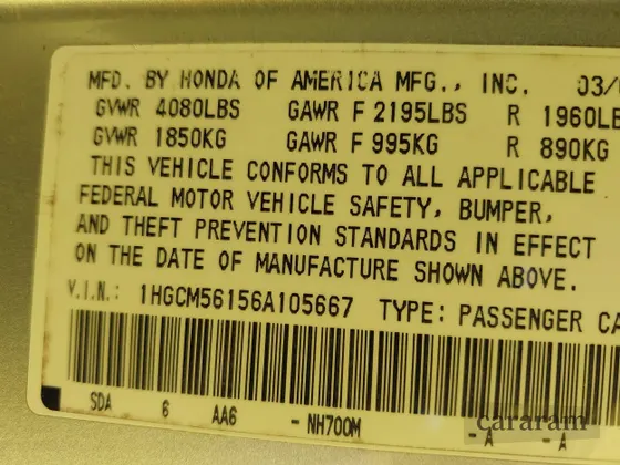 2006 Honda Accord VP