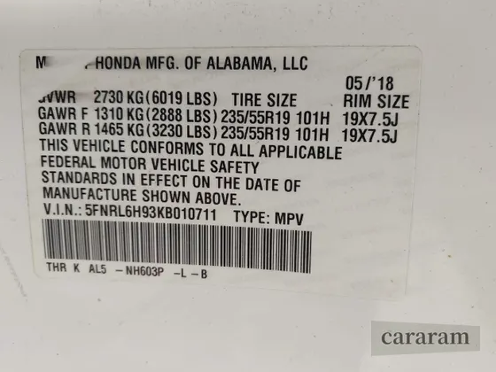 2019 Honda Odyssey Elite