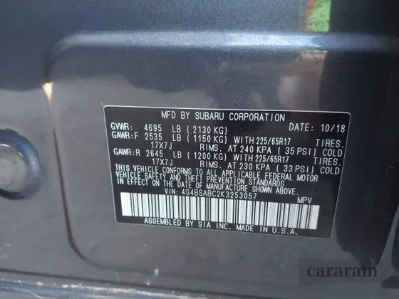 2019 Subaru Outback