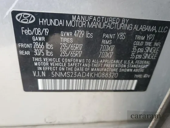 2019 Hyundai Santa Fe SE
