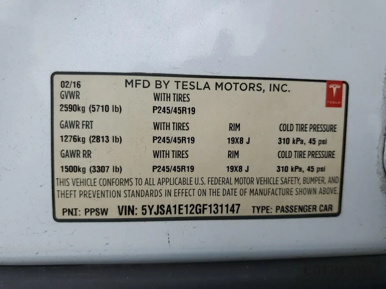 2016 Tesla Model S 70