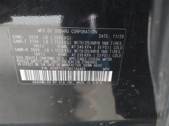 2021 Subaru Outback Onyx XT