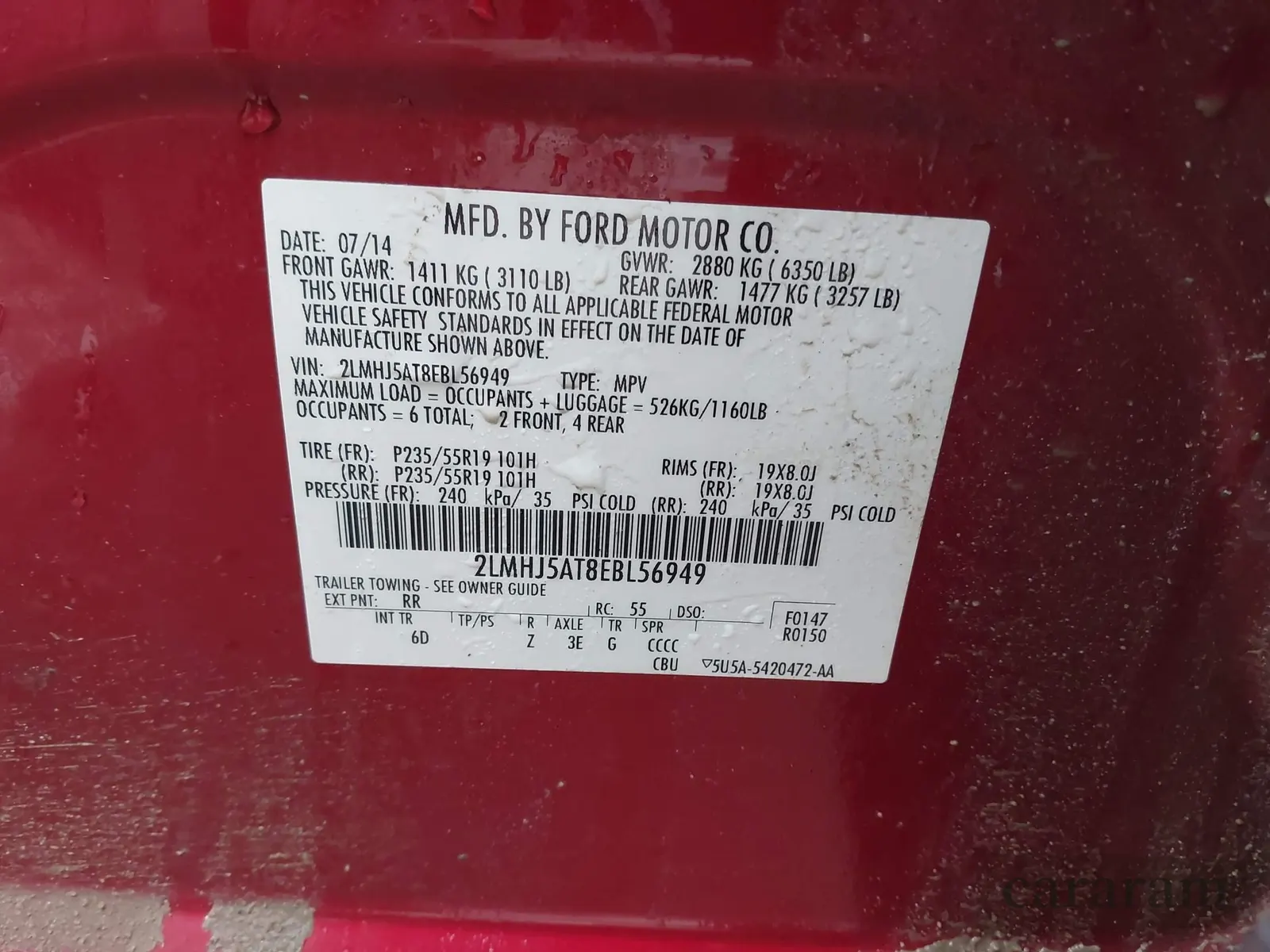 2014 Lincoln MKT EcoBoost