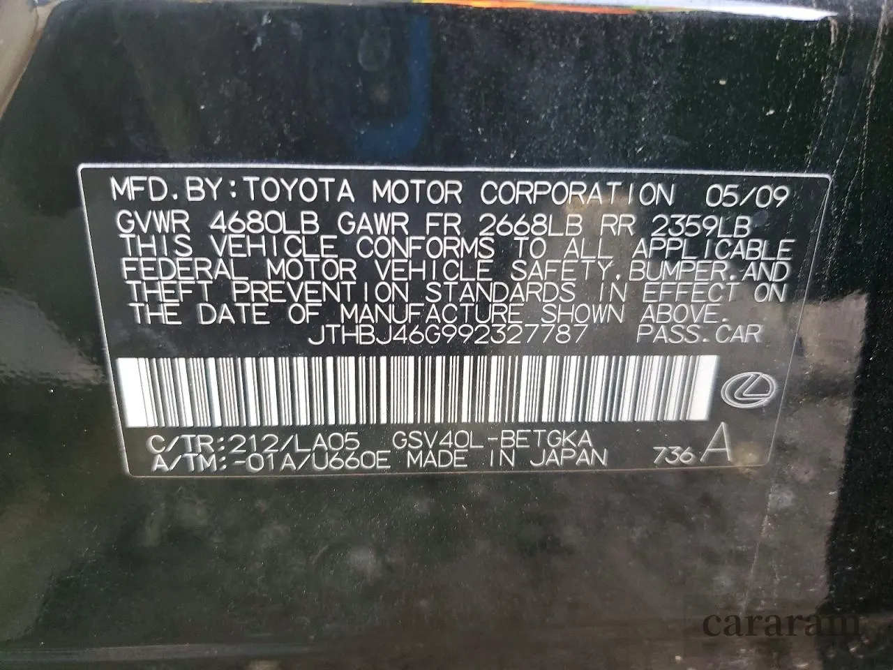 2009 Lexus ES 330