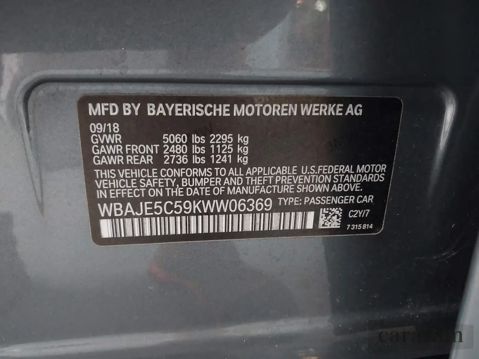 2019 BMW 5 Series 540i