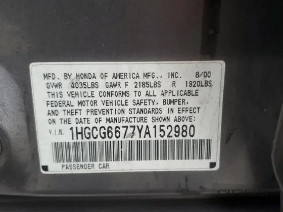 2000 Honda Accord EX