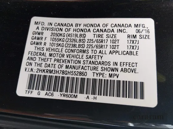 2016 Honda CR-V EX-L