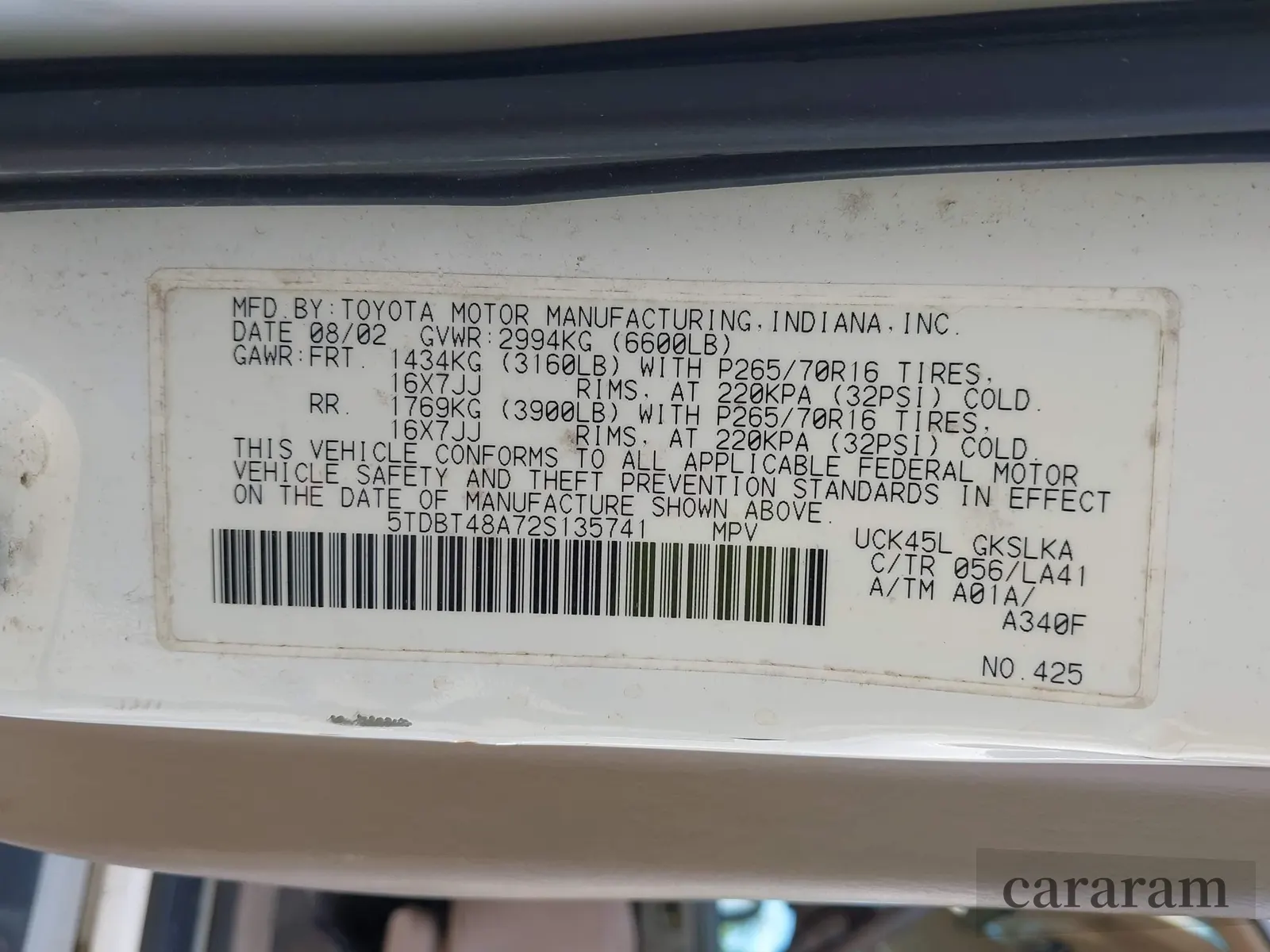 2002 Toyota Sequoia Limited