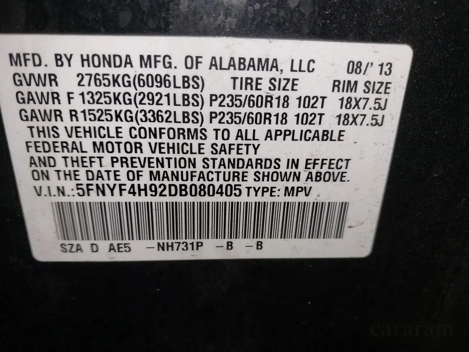 2013 Honda Pilot Touring