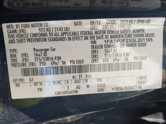 2016 Ford Focus SE