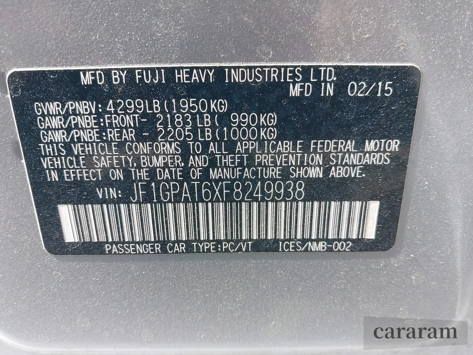 2015 Subaru Impreza Special Sports Premium