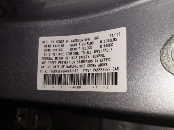 2016 Honda Accord EX-L