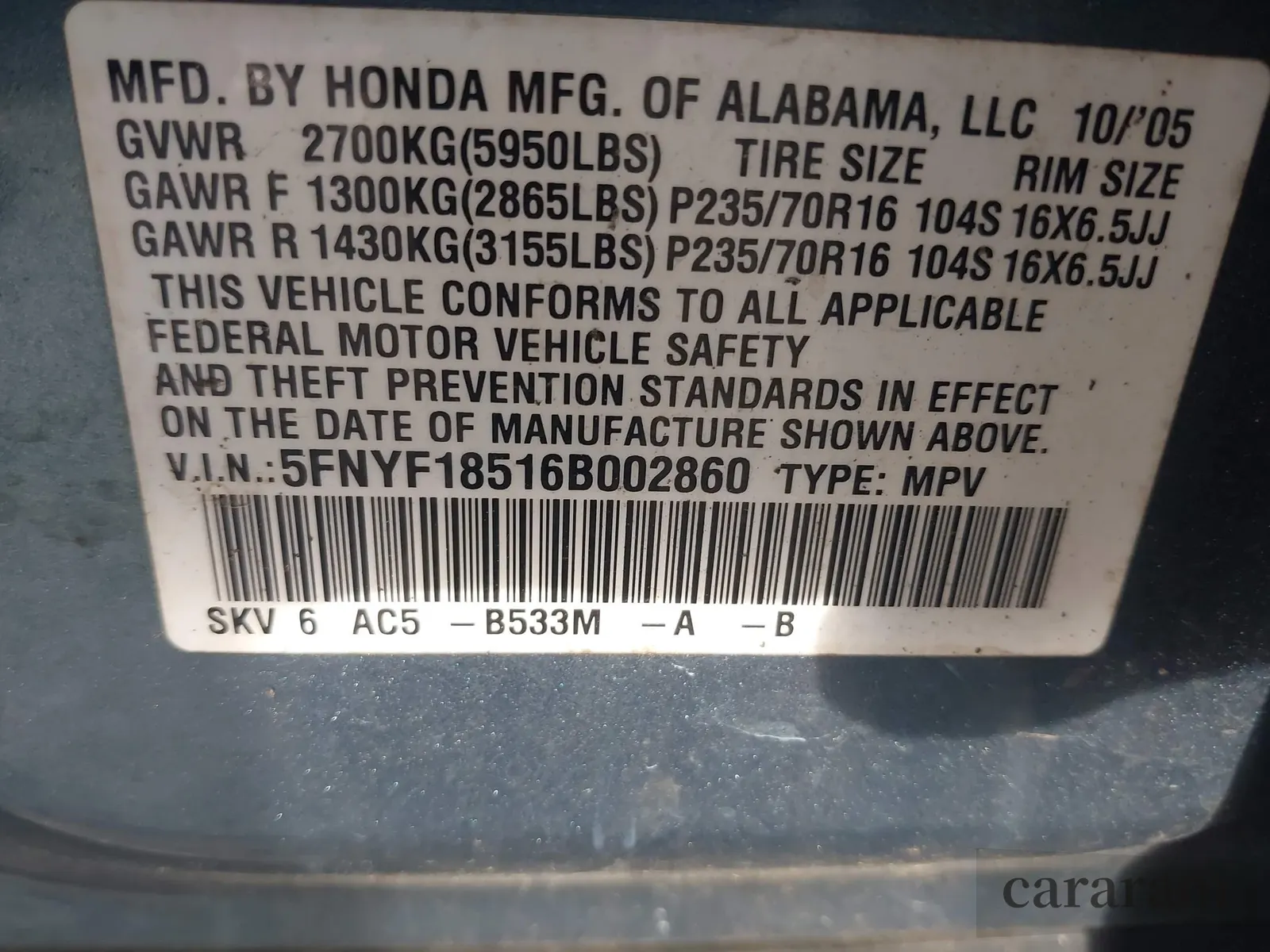 2006 Honda Pilot EX-L