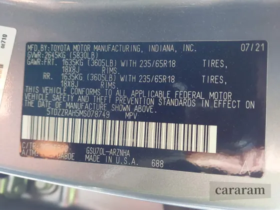 2021 Toyota Highlander LE