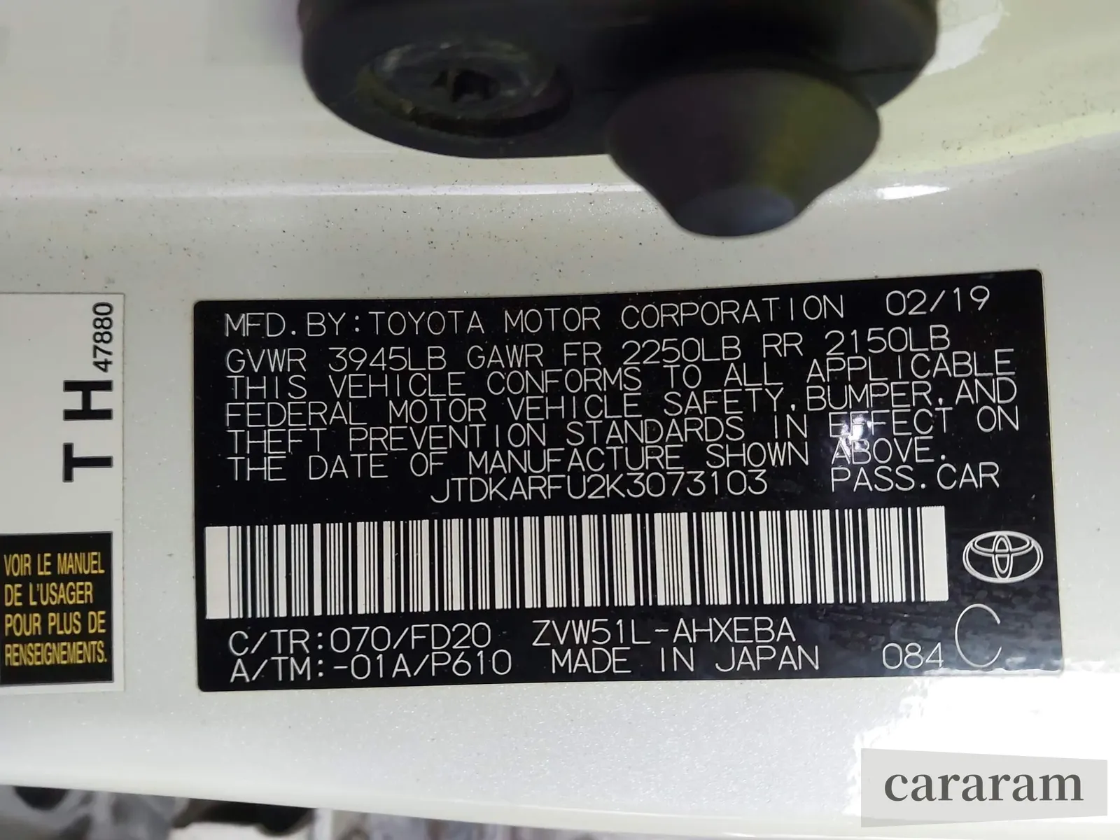 2019 Toyota Prius L Eco