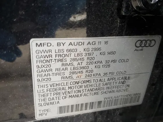 2017 Audi Q7 Premium Plus