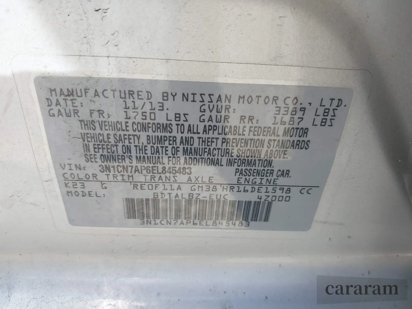 2014 Nissan Versa SV