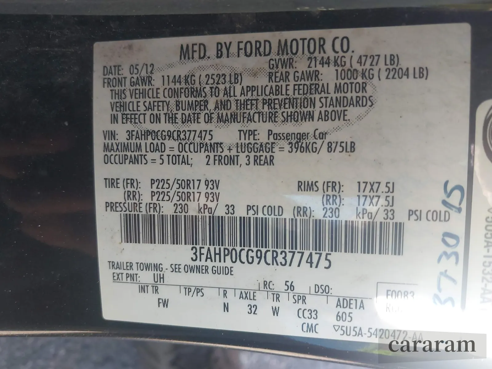 2012 Ford Fusion SEL