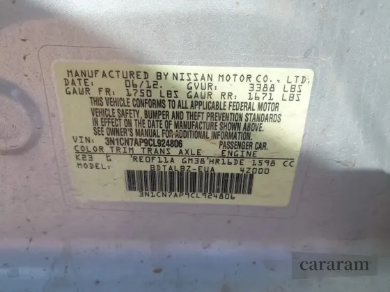 2012 Nissan Versa SL