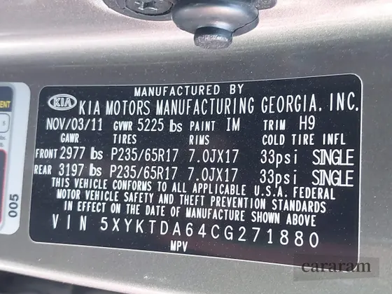 2012 Kia Sorento LX